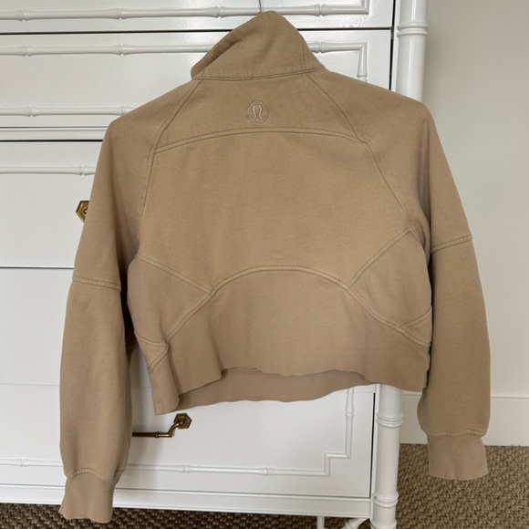 Lululemon Scuba Oversized Funnel-Neck Half Zip tan xs/s perfect condition! - Picture 3 of 6